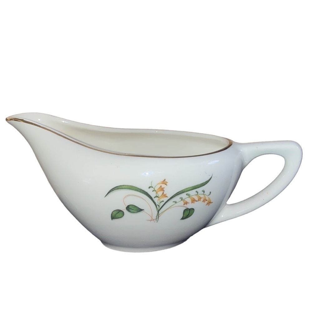 Edwin Knowles China Company Forsythia Pattern Gravy Boat